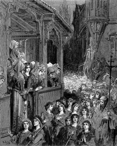 The Children's Crusade in 1212 by Gustave Doré